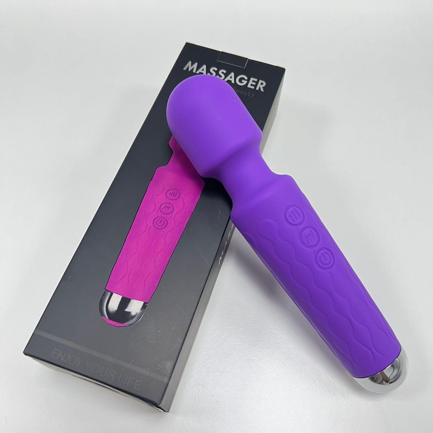 Body Massager for Women & Men 20 Vibration Modes - 8 Speeds, USB Rechargeable, Waterproof, Medical Grade Silicone Handheld Electric Body Massager | Full Body Massager For Pain Relief