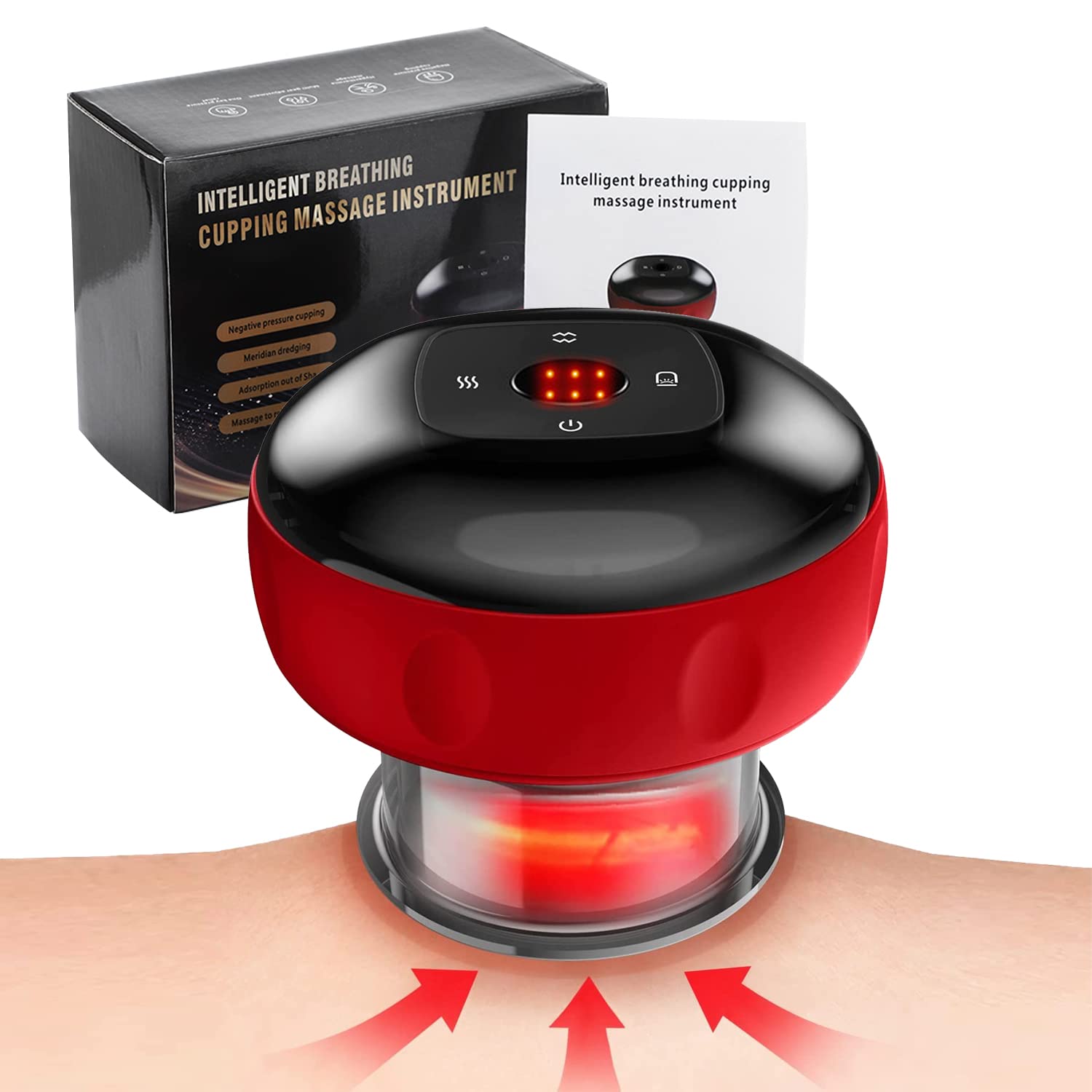Electric Suction Cupping Device Tool - Vacuum Suction Detox Massage Machine Tool - 3 in 1 Cupping Set, Electric Cupping Therapy Set