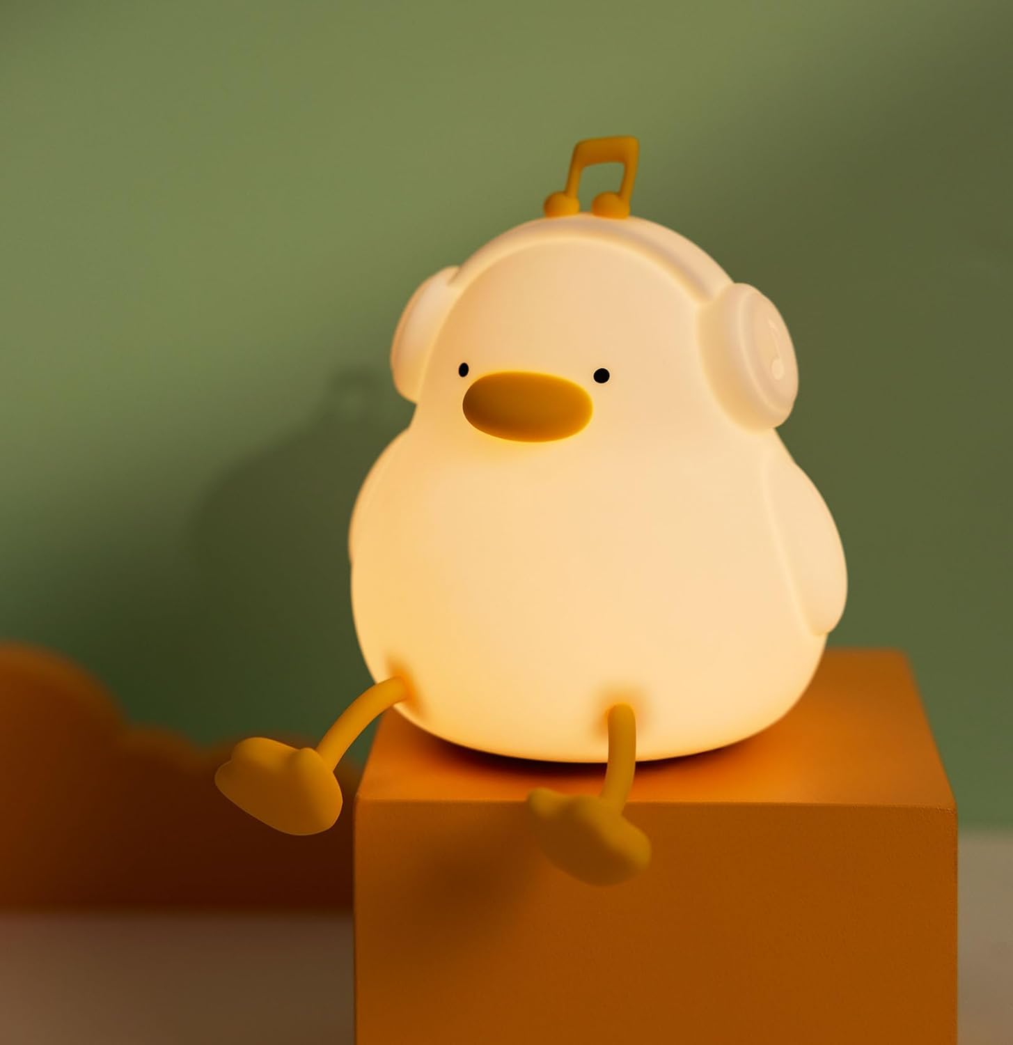 Cute Duck Night Light, LED Squishy Novelty Duck Lamp,3 Level Dimmable Soft Silicone Nursery Nightlight,Night Light for Toddler Baby Kids Decor,Cool Gifts for Duck